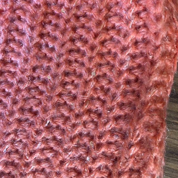 Anthro Knitted & Knotted Coral Sweater M - Picture 4 of 8